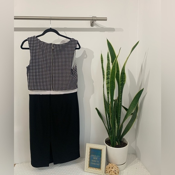 FRANK LYMAN DESIGN dress size 8 black and white checkered - Picture 7 of 7
